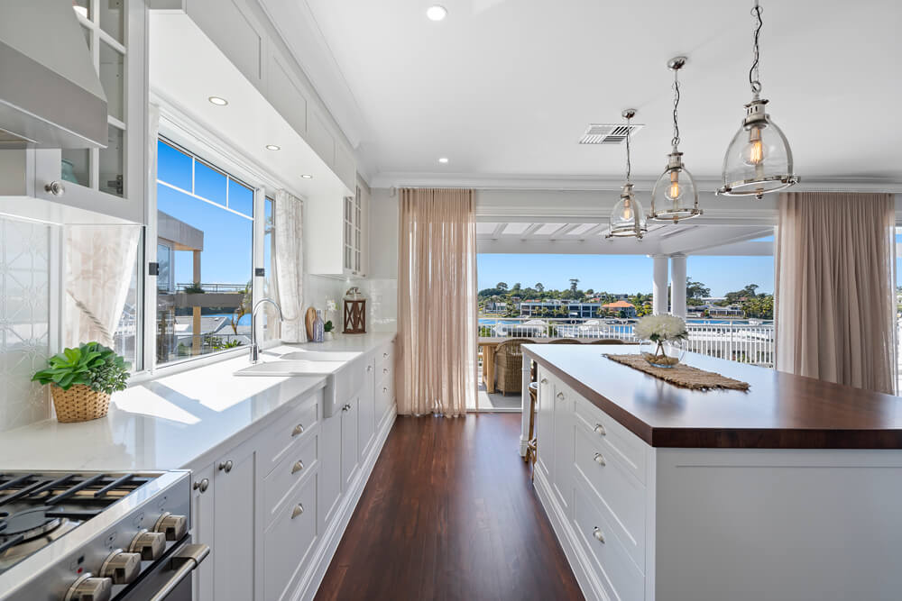 kitchen renovation with a view