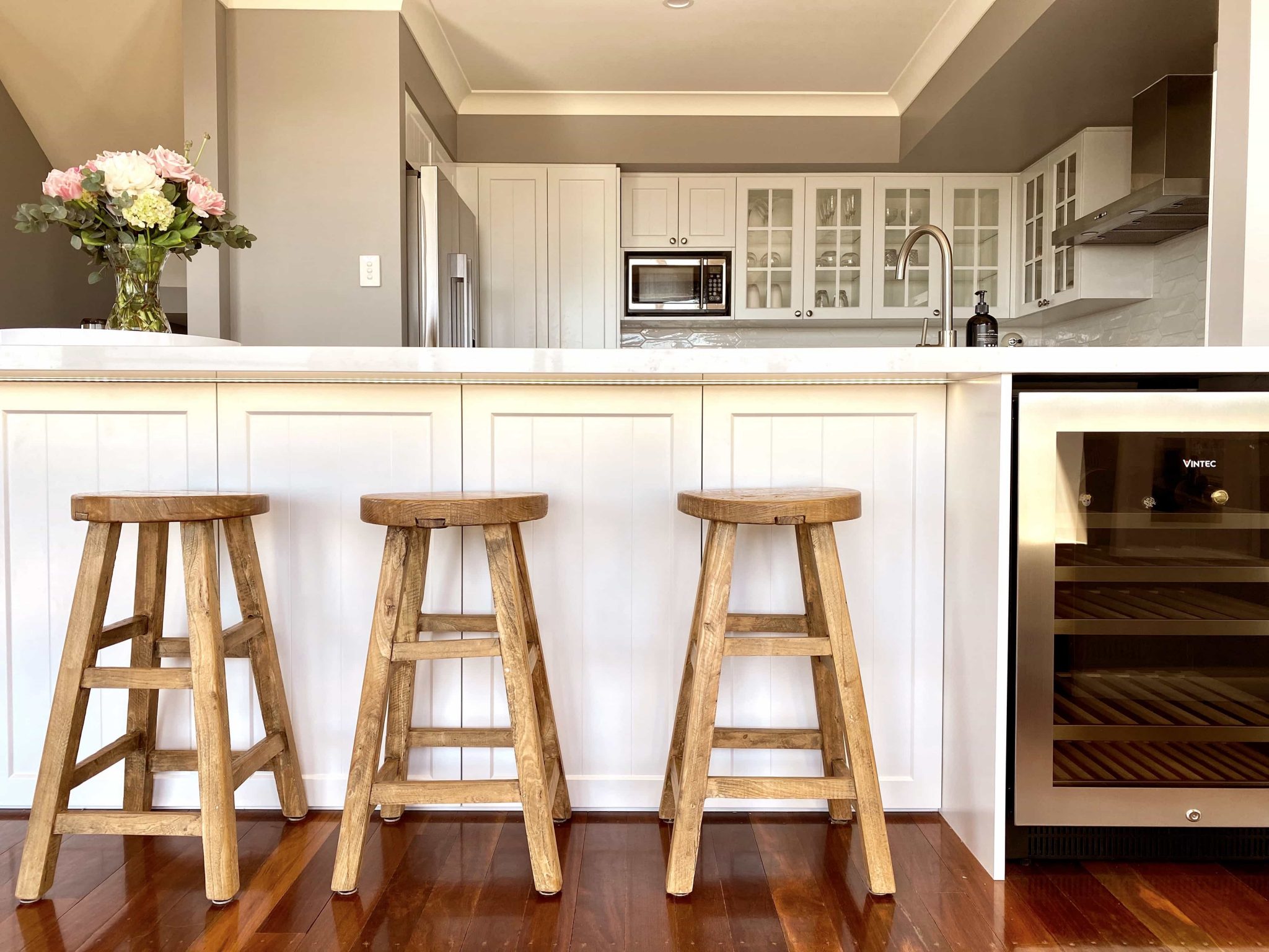 Hamptons style kitchen stools hot sale