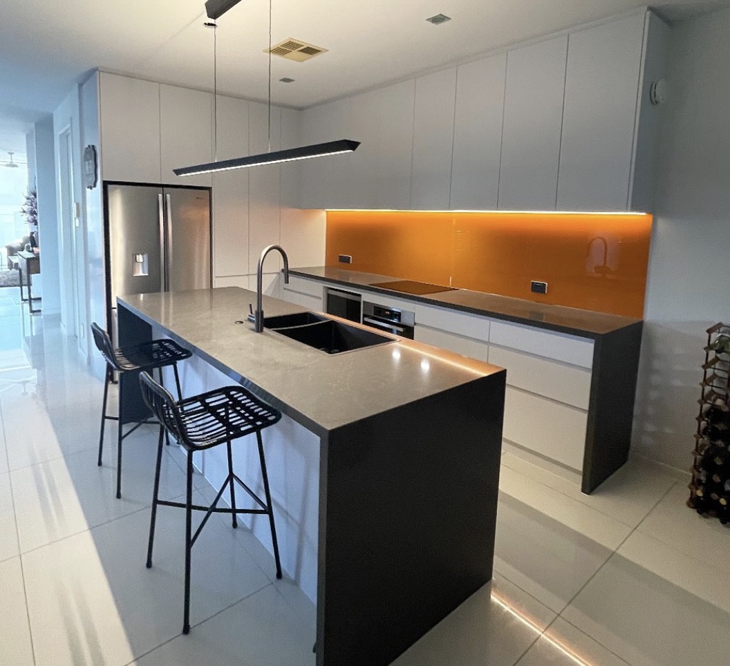 kitchen renovations on the gold coast with nice lighting 