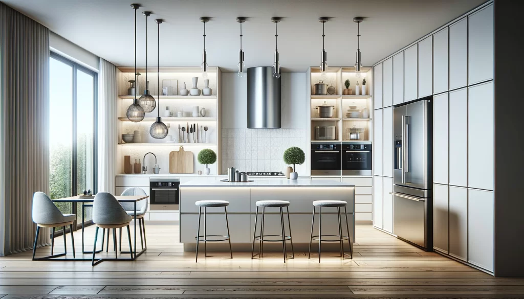 modern kitchen that integrates smart tech