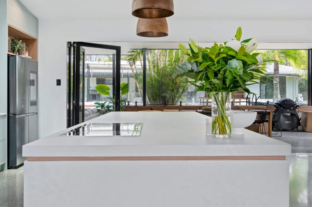 big multi-purpose kitchen island in mudgeeraba kitchen renovation 